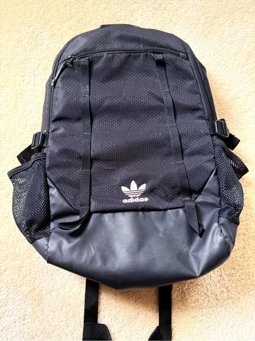 Adidas Men's Black Trefoil Backpack - Durable Everyday Bag